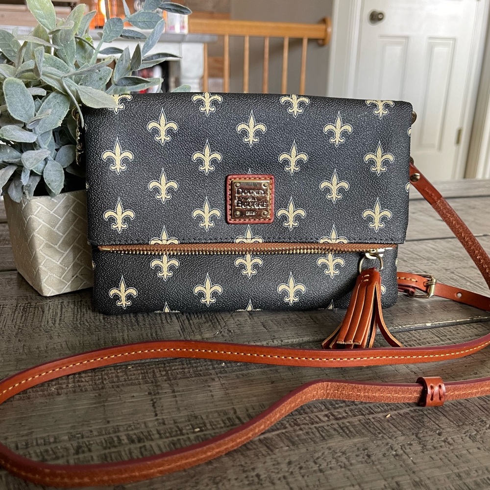 Retired Dooney & Bourke New Orleans Saints Fold Over Crossbody Bag
